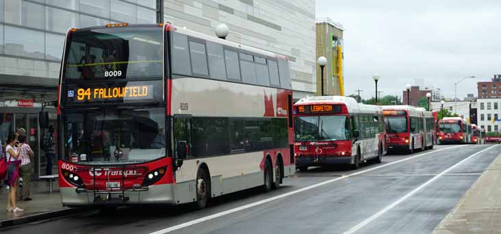 OC Transpo Alexander Dennis Enviro500 8009 & New Flyer D40i 4494